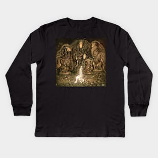 Look at them, mother Troll said. Look at my sons! You won't find more beautiful trolls on this side of the moon, 1915, John Bauer Kids Long Sleeve T-Shirt